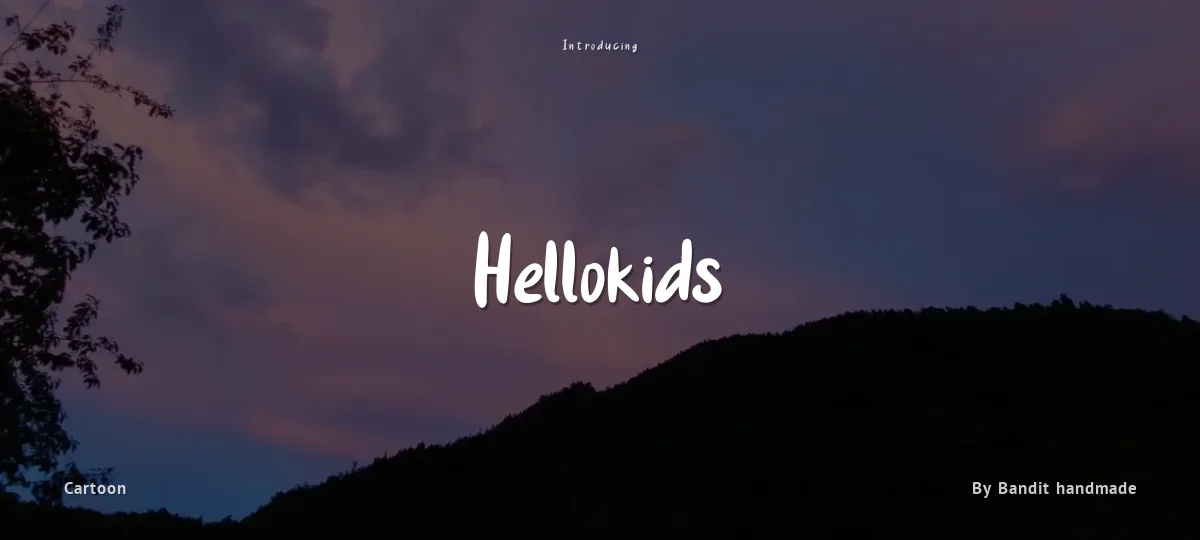 Hellokids font preview