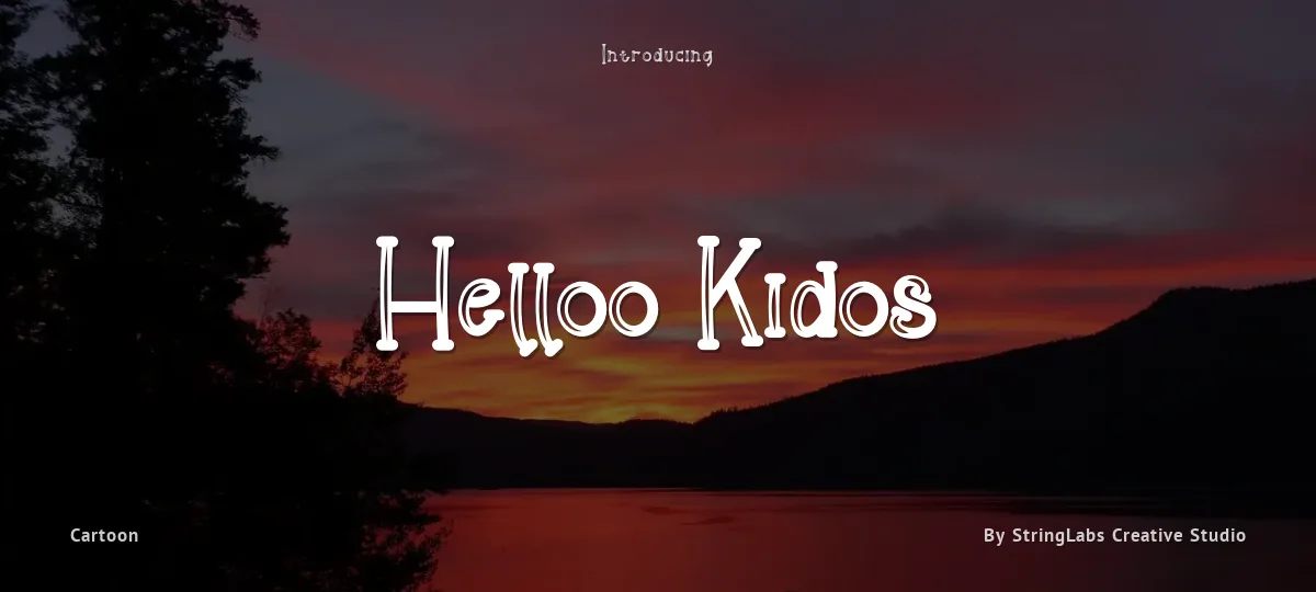 Helloo Kidos font preview