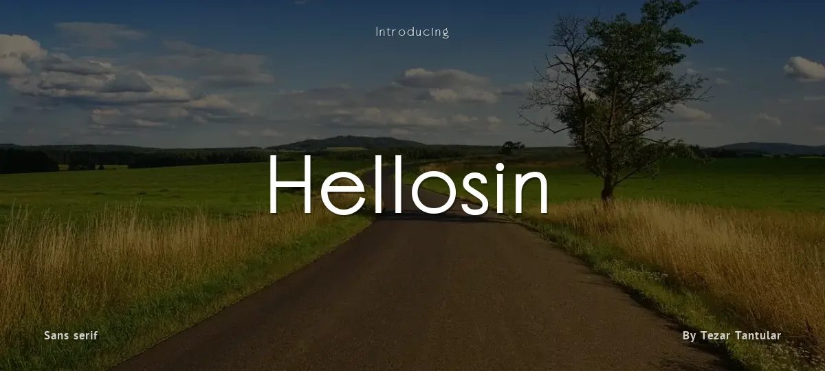 Hellosin font preview