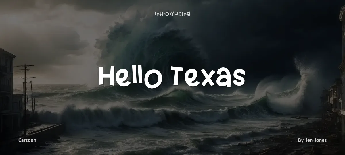 Hello Texas font preview