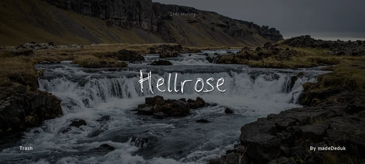 Hellrose font preview