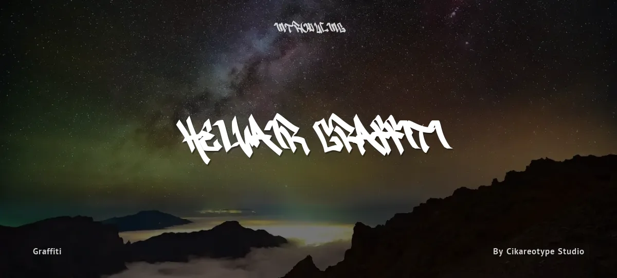 Helvair Graffiti font preview