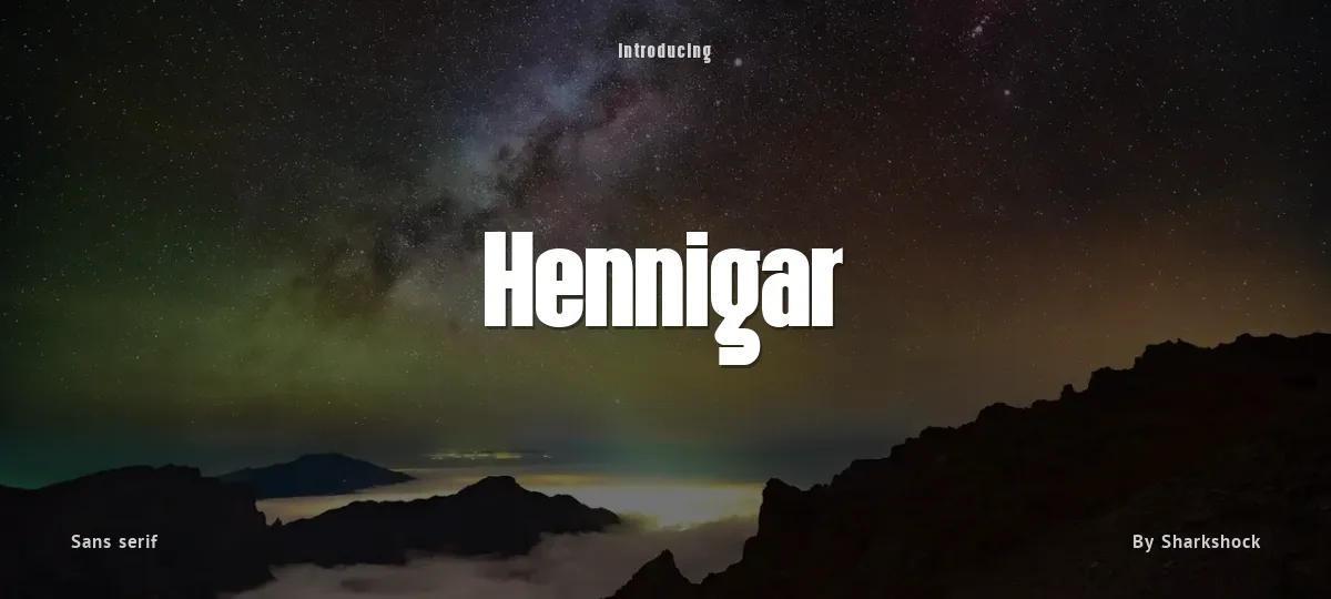 Hennigar font preview