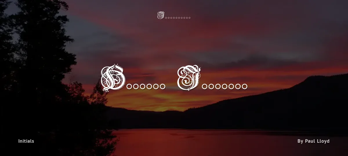 Hentzau Initials font preview