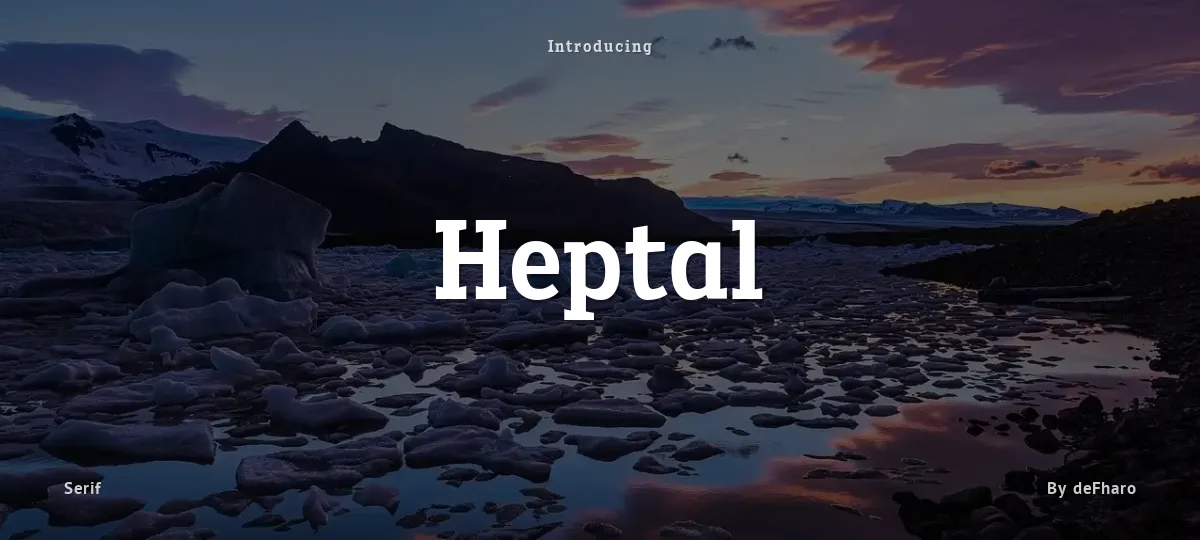 Heptal font preview