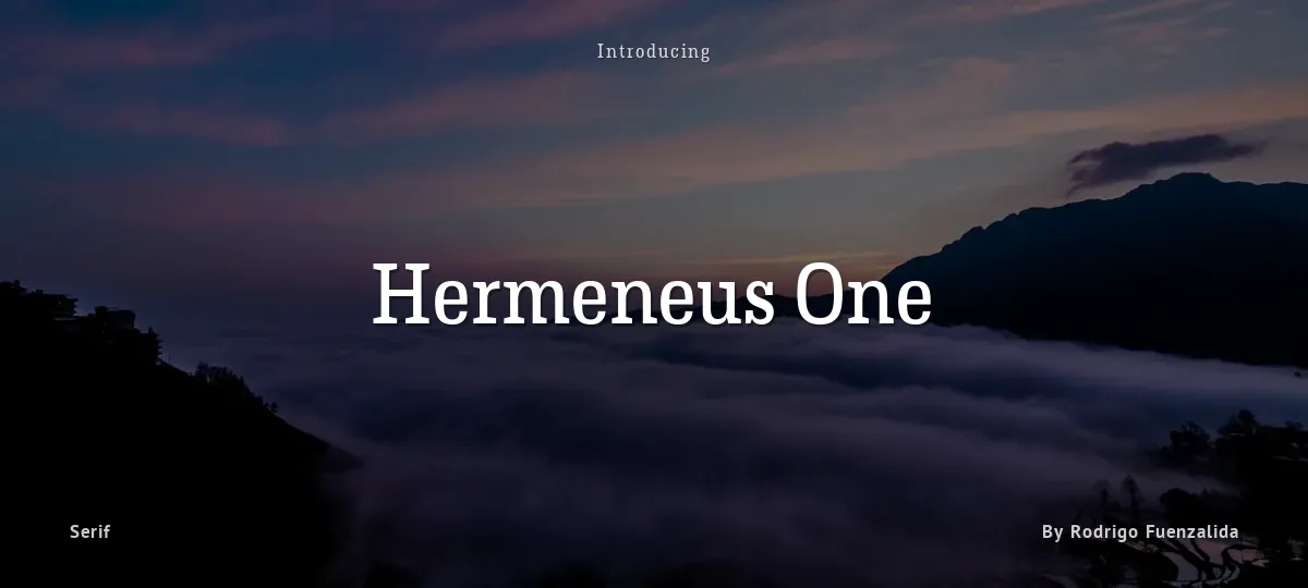 Hermeneus One font preview