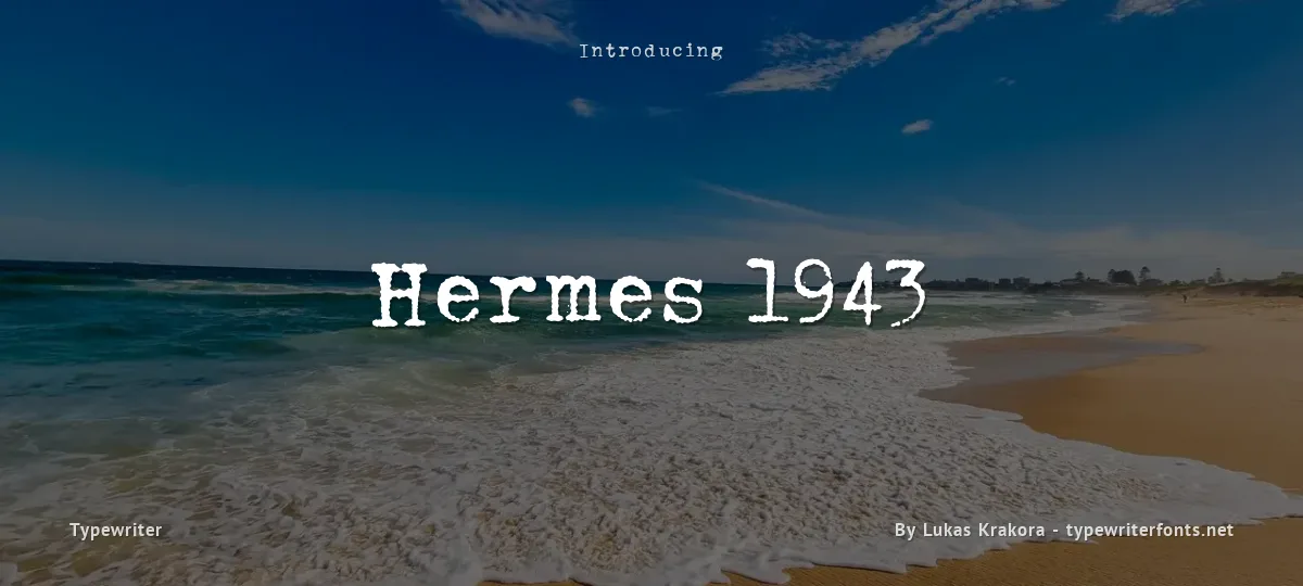 Hermes 1943 font preview