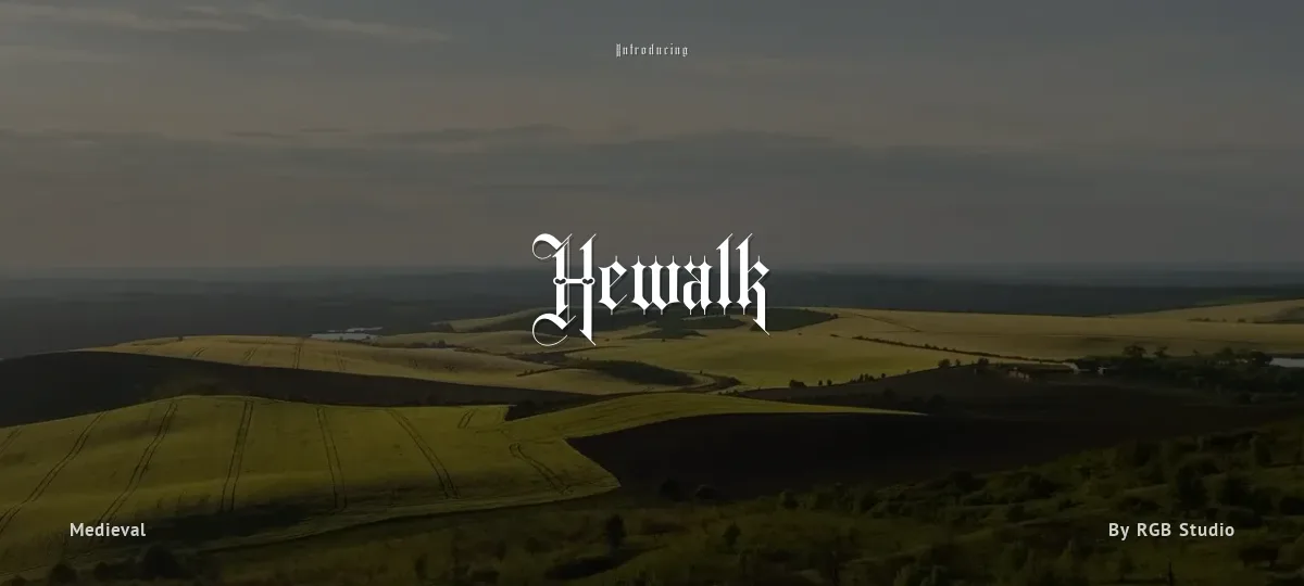 Hewalk font preview