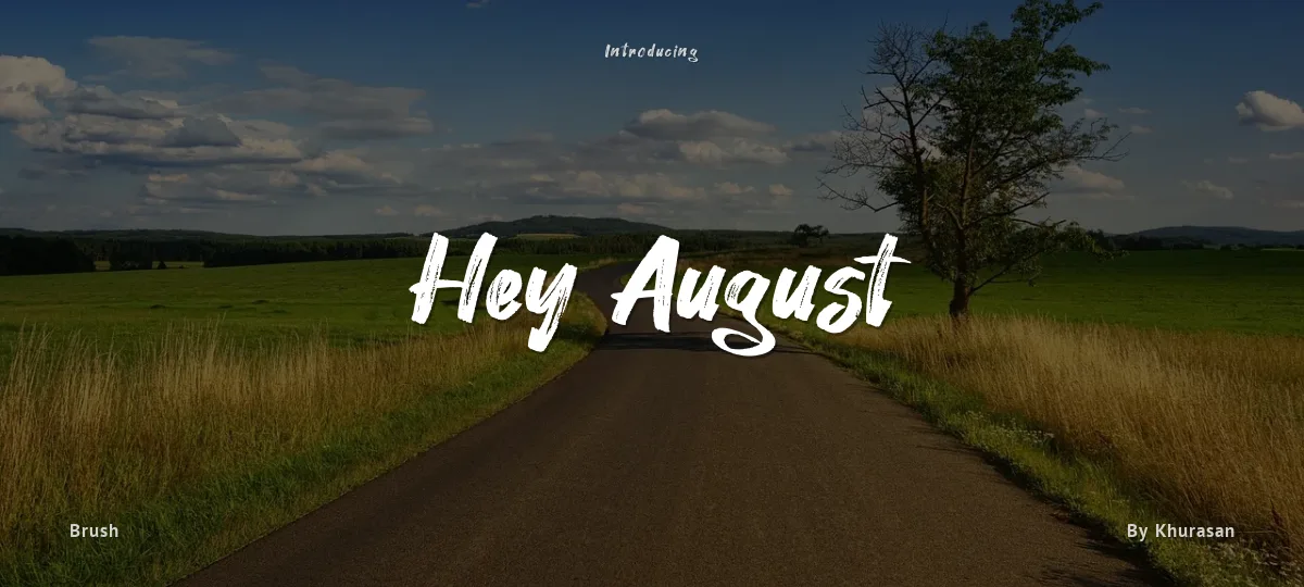 Hey August font preview