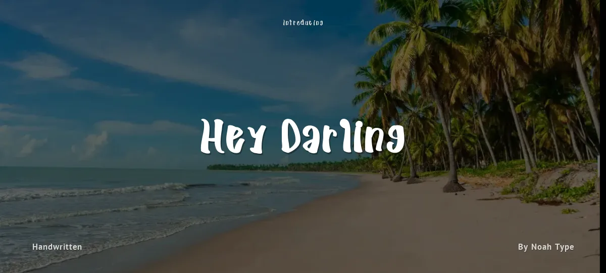 Hey Darling font preview