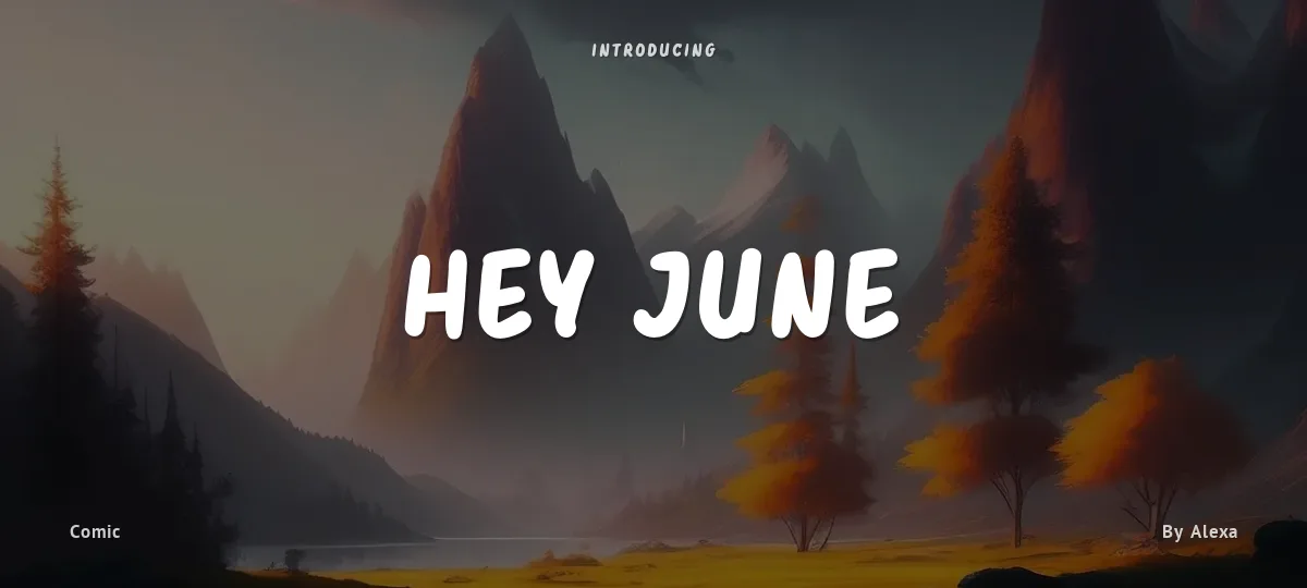 Hey June font preview