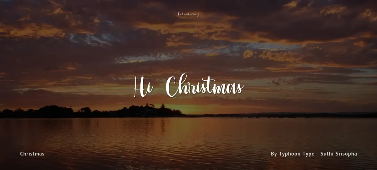 Hi Christmas font preview