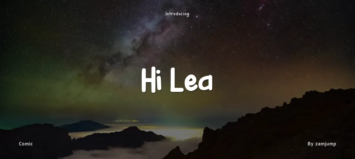 Hi Lea font preview