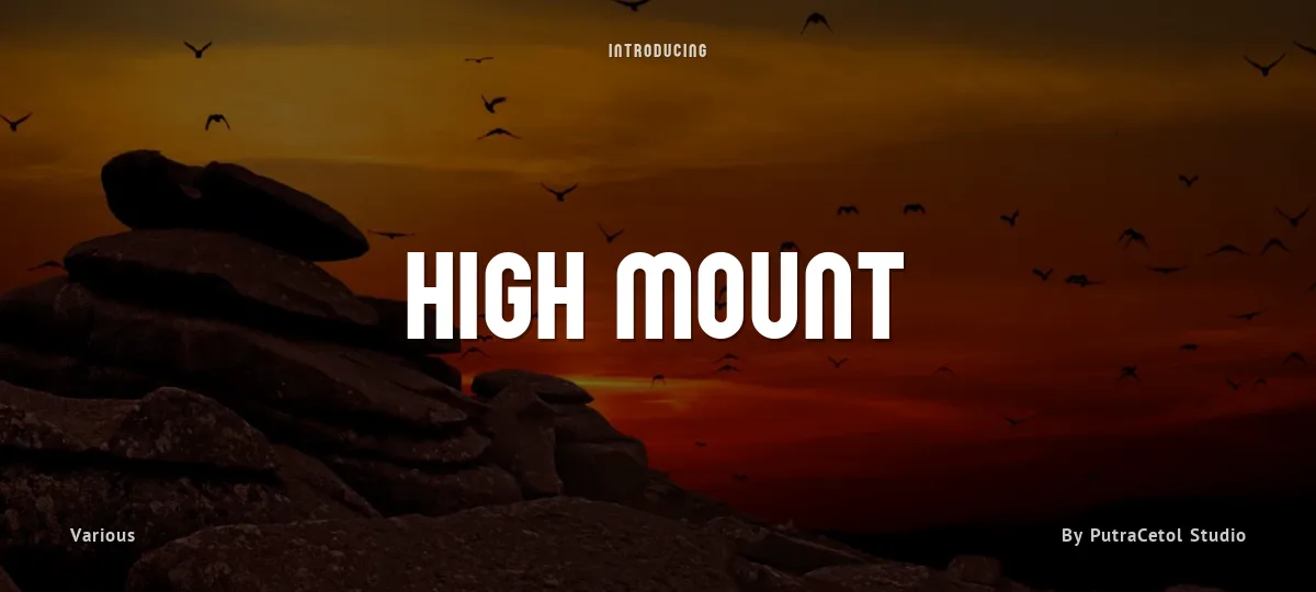 High Mount font preview