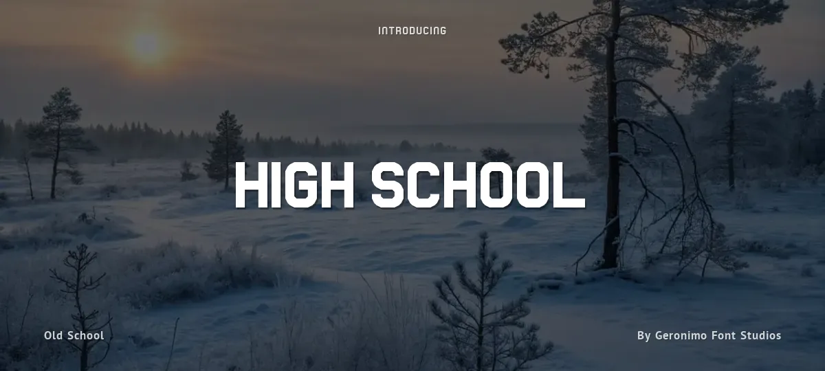 High School font preview
