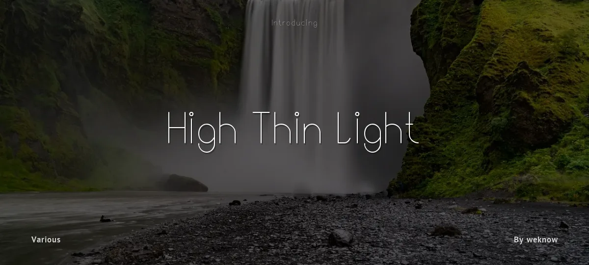 High Thin Light font preview