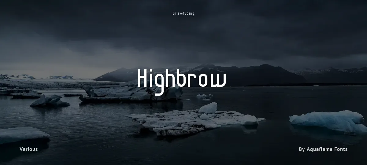 Highbrow font preview