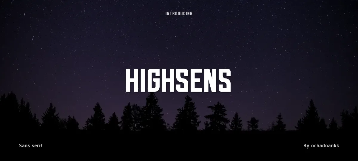 Highsens font preview