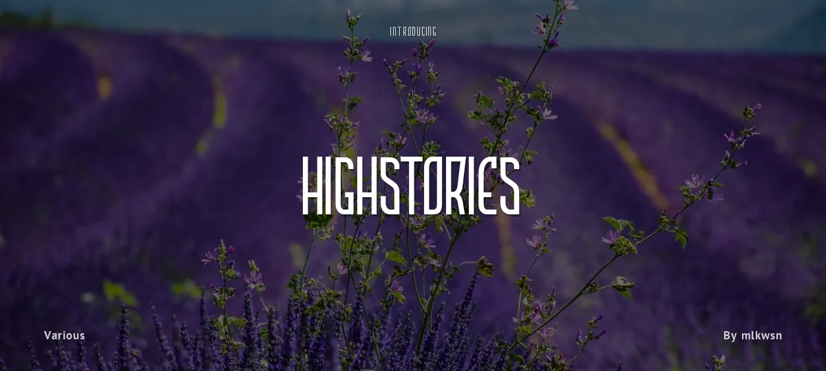 Highstories font preview