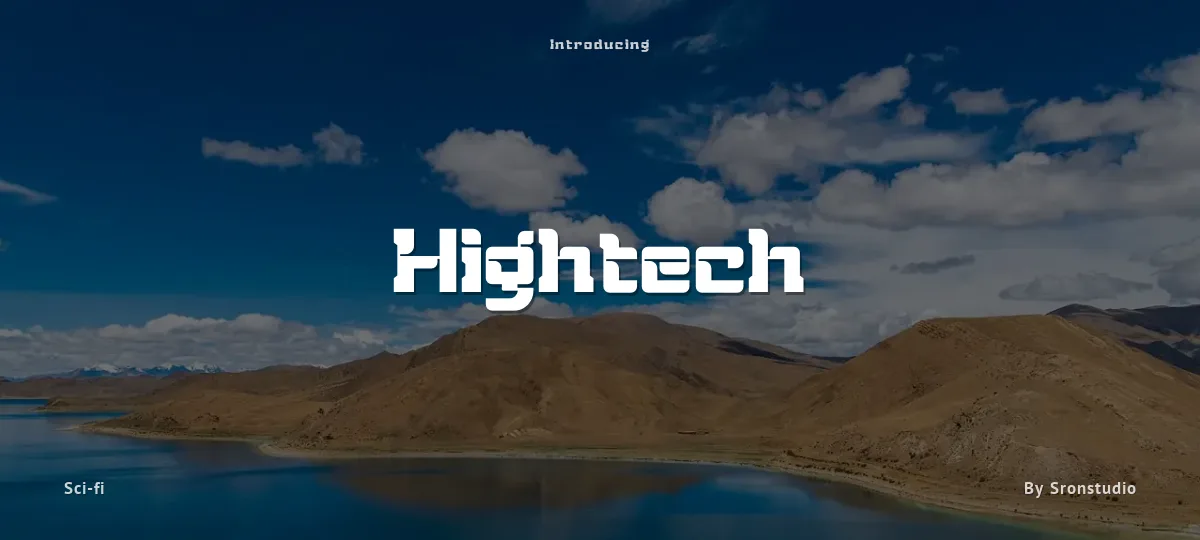 Hightech font preview