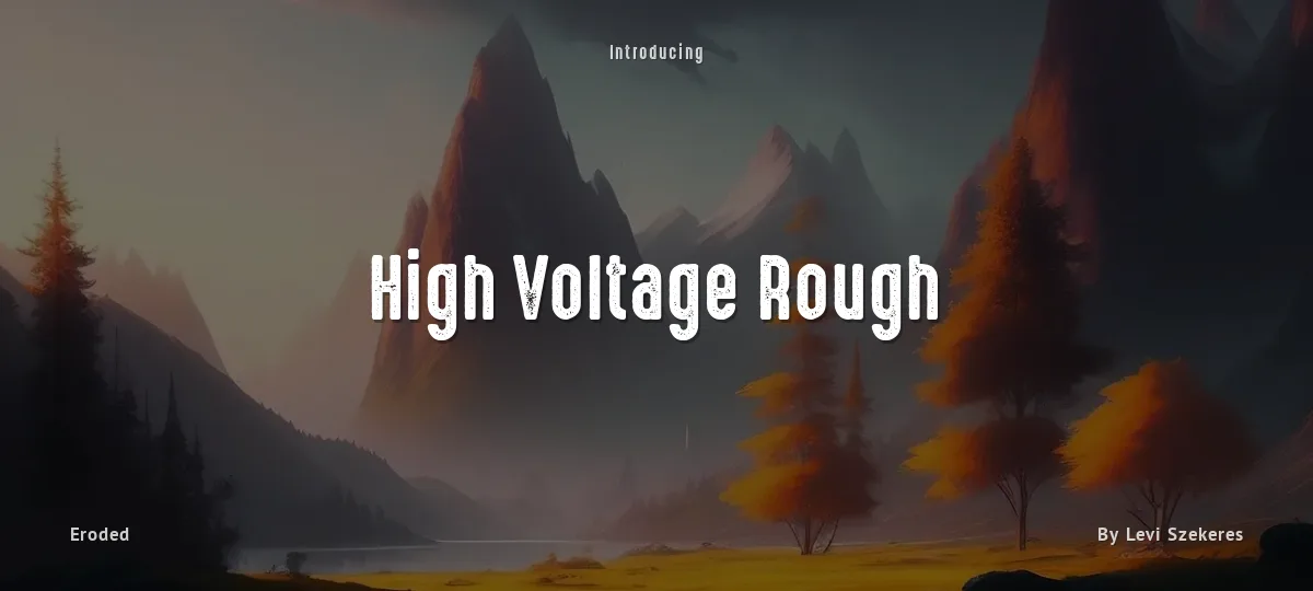 High Voltage Rough font preview
