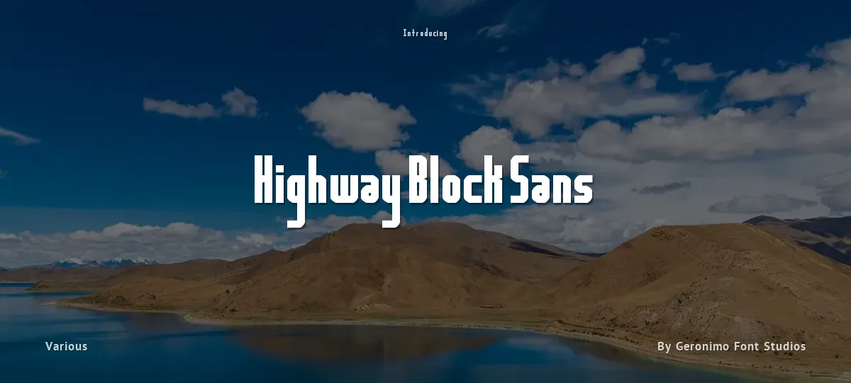 Highway Block Sans font preview