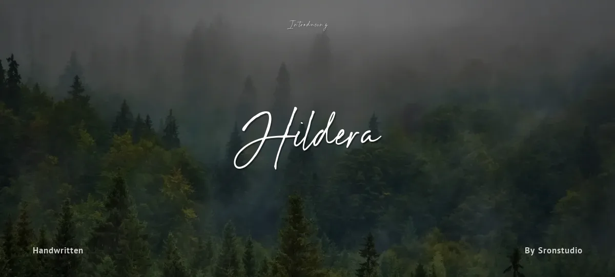 Hildera font preview