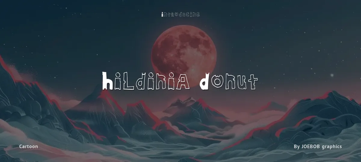 Hildinia Donut font preview
