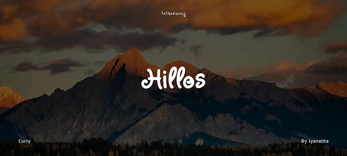 Hillos font preview