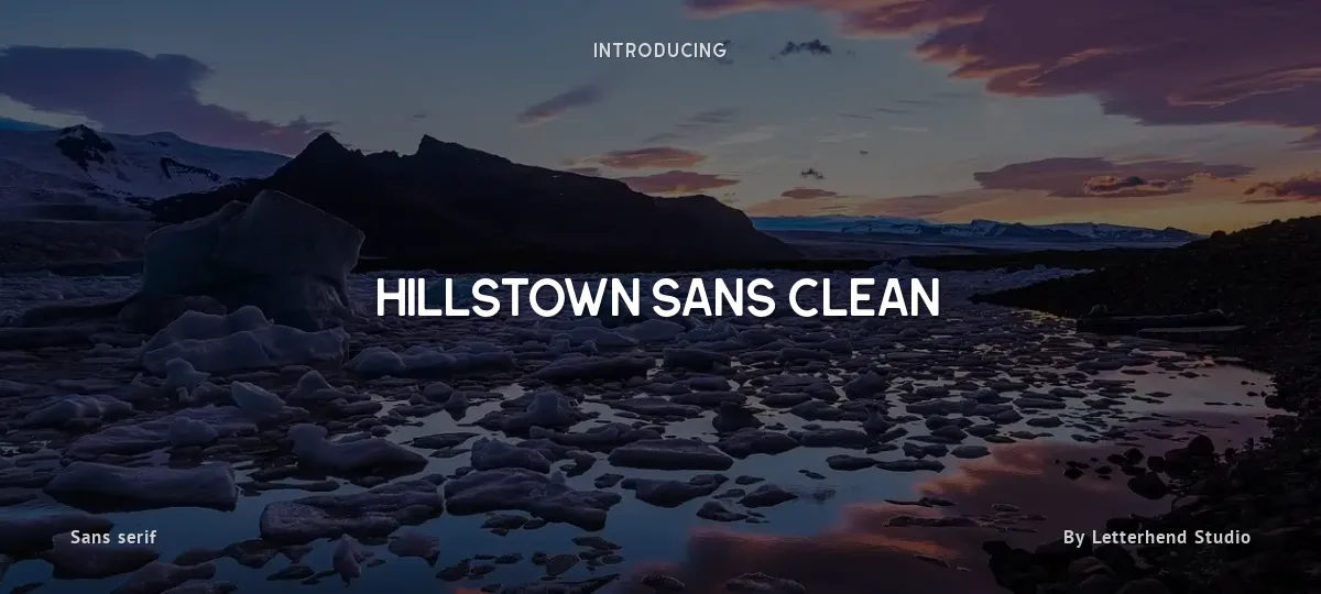 Hillstown Sans Clean font preview