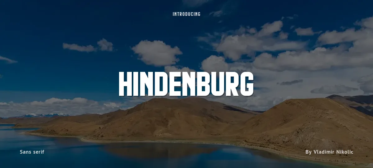 Hindenburg font preview