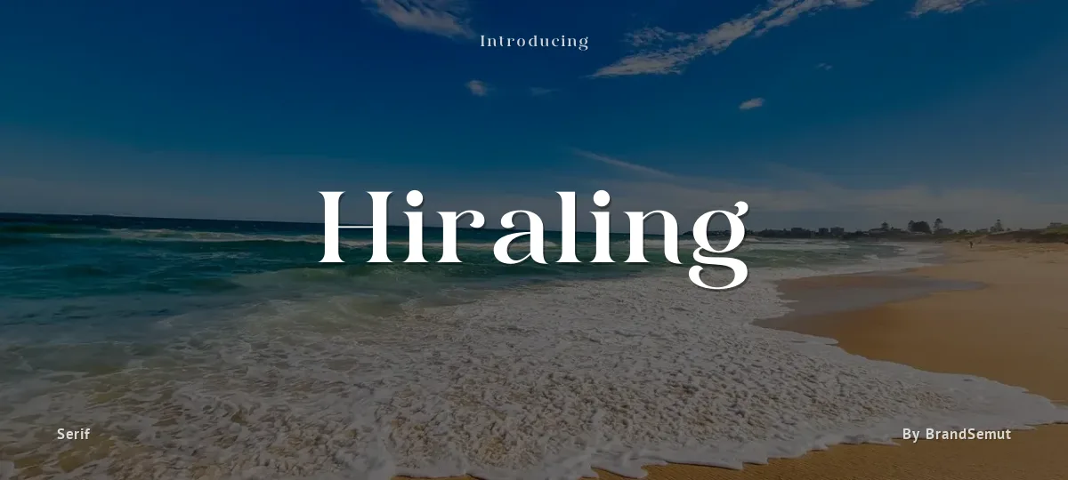Hiraling font preview
