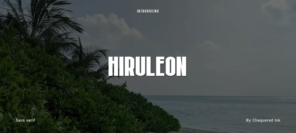 Hiruleon font preview
