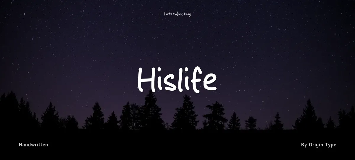 Hislife font preview