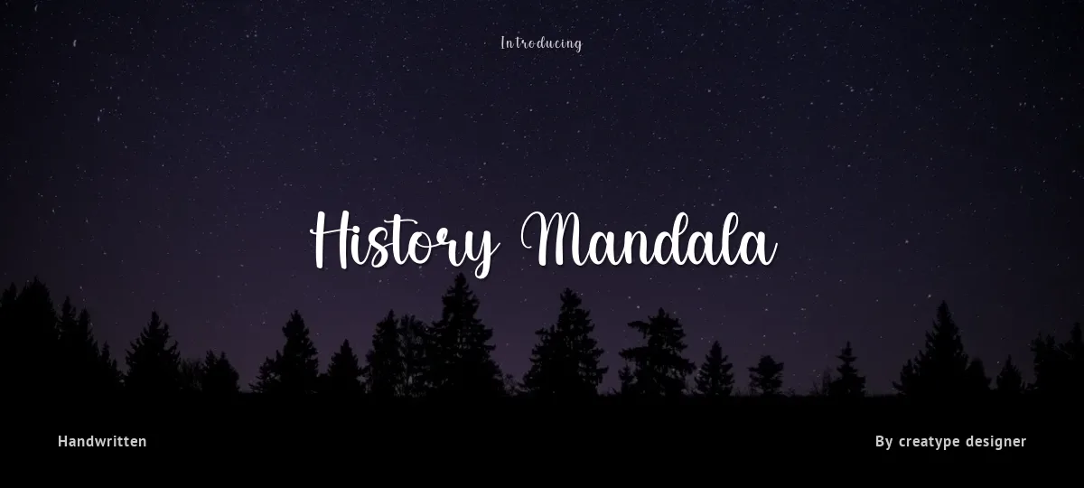 History Mandala font preview