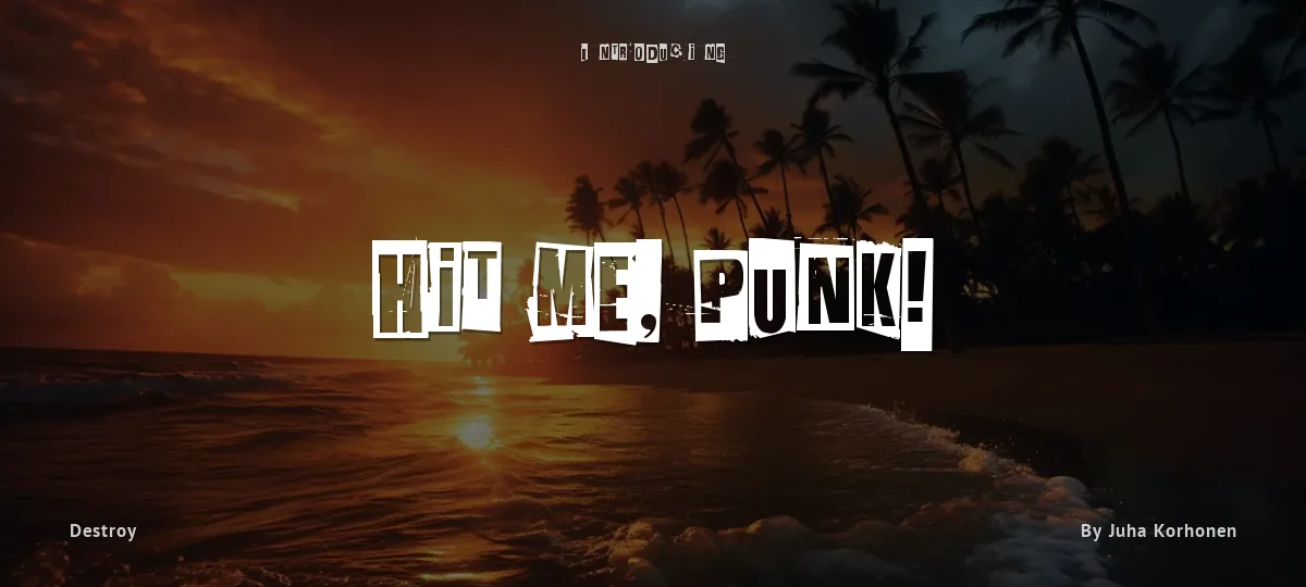 Hit me, punk! font preview
