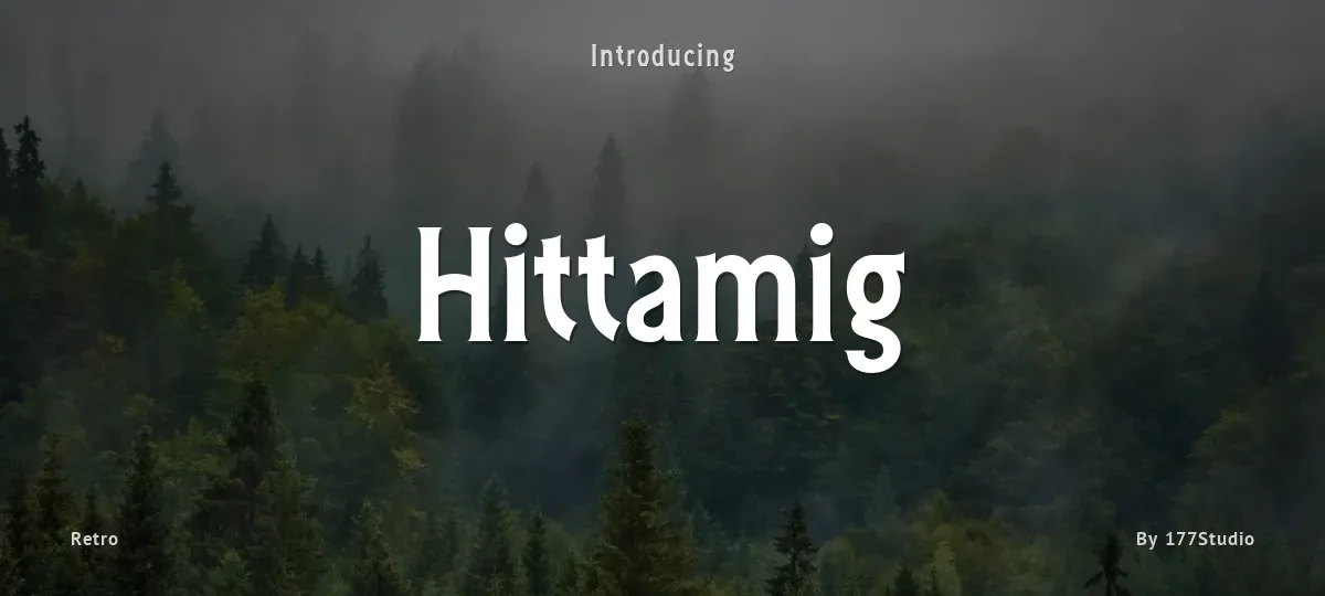 Hittamig font preview