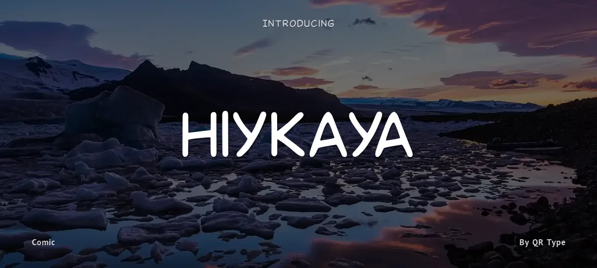 Hiykaya font preview