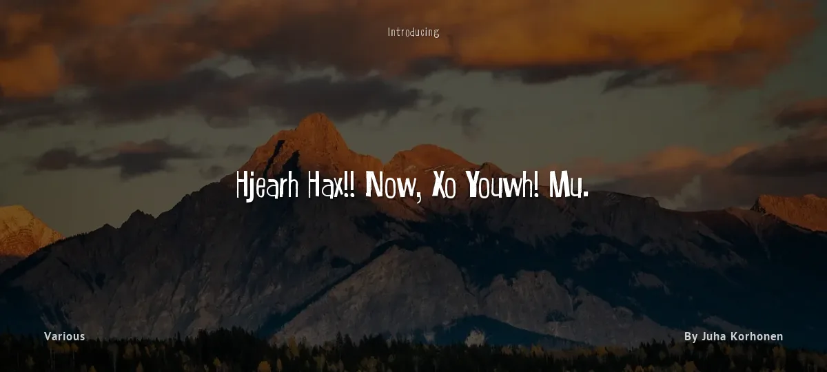 Hjearh Hax!! Now, Xo Youwh! Mu. font preview