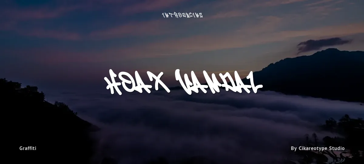 Hoax Vandal font preview