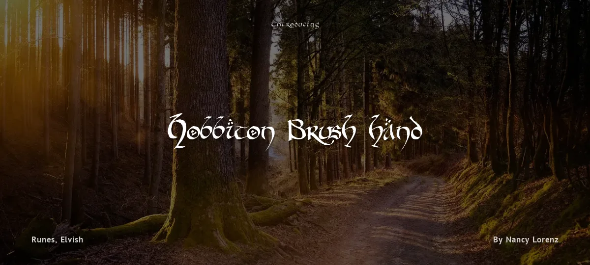 Hobbiton Brush hand font preview
