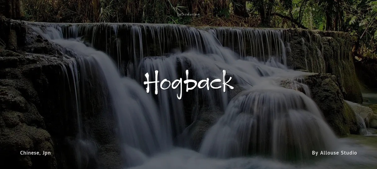 Hogback font preview