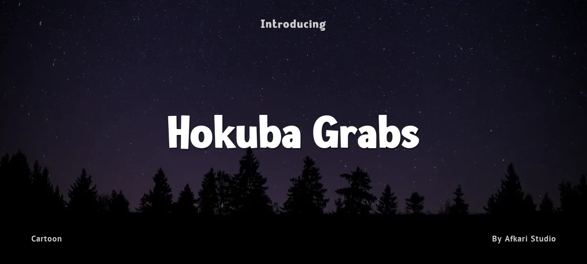 Hokuba Grabs font preview