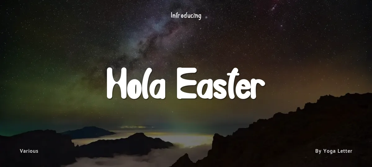 Hola Easter font preview