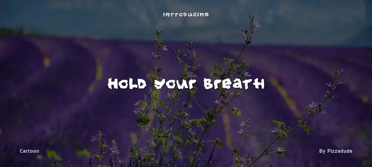 Hold your breath font preview