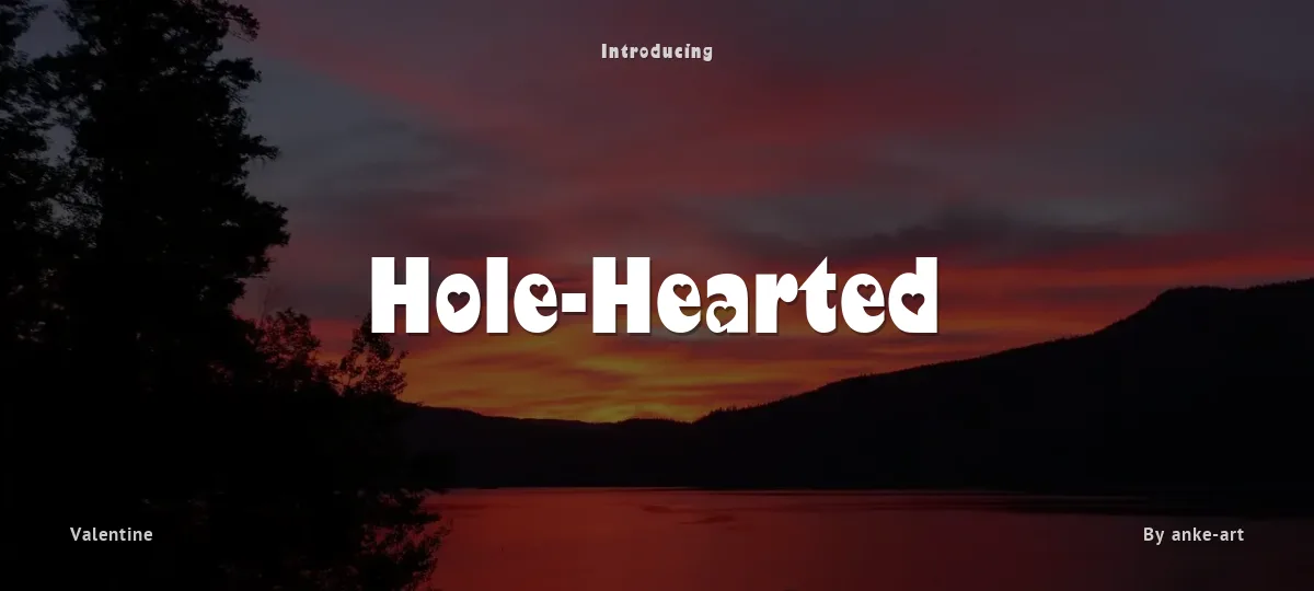 Hole-Hearted font preview