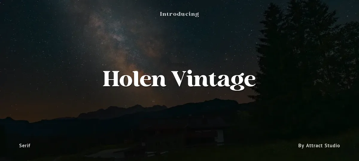 Holen Vintage font preview