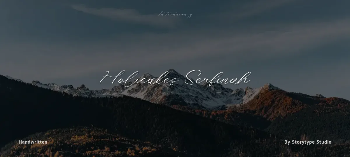 Holicakes Serfinah font preview