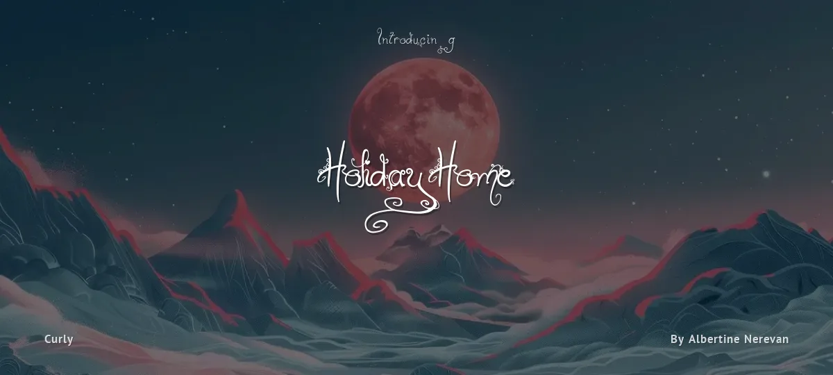 Holiday Home font preview