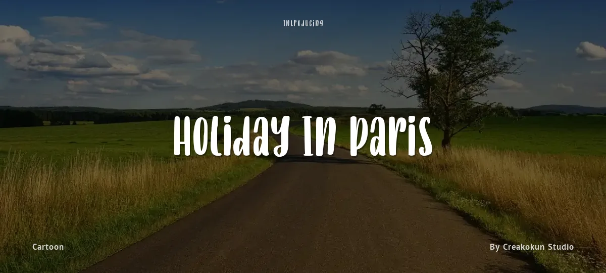 Holiday In Paris font preview